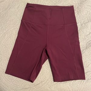 Girlfriend collective biker shorts - plum color